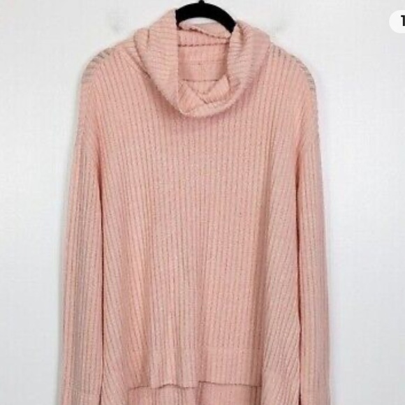 Anthropologie Sweaters - Anthropologie Maeve Blush Pink Ribbed Turtleneck Sweater s